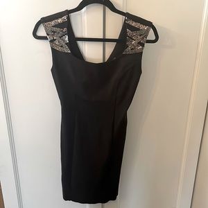 GUESS. Black beaded mini dress Size Small